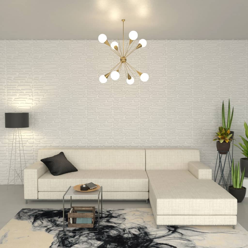 vidaXL Seinäpaneeli 12 kpl kolmiulotteinen 0,8x0,625 m 6m²