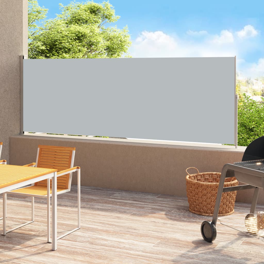 vidaXL Sisäänvedettävä terassin sivumarkiisi 180x500 cm antrasiitti