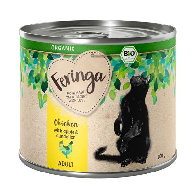 Feringa Organic Adult 6 x 200 g - luomukana, luomuomena & luomuvoikukka