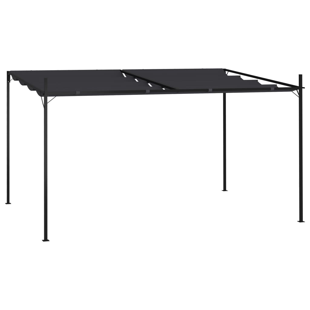 vidaXL Katos sisäänvedettävällä katolla 400x300x233 cm antrasiitti