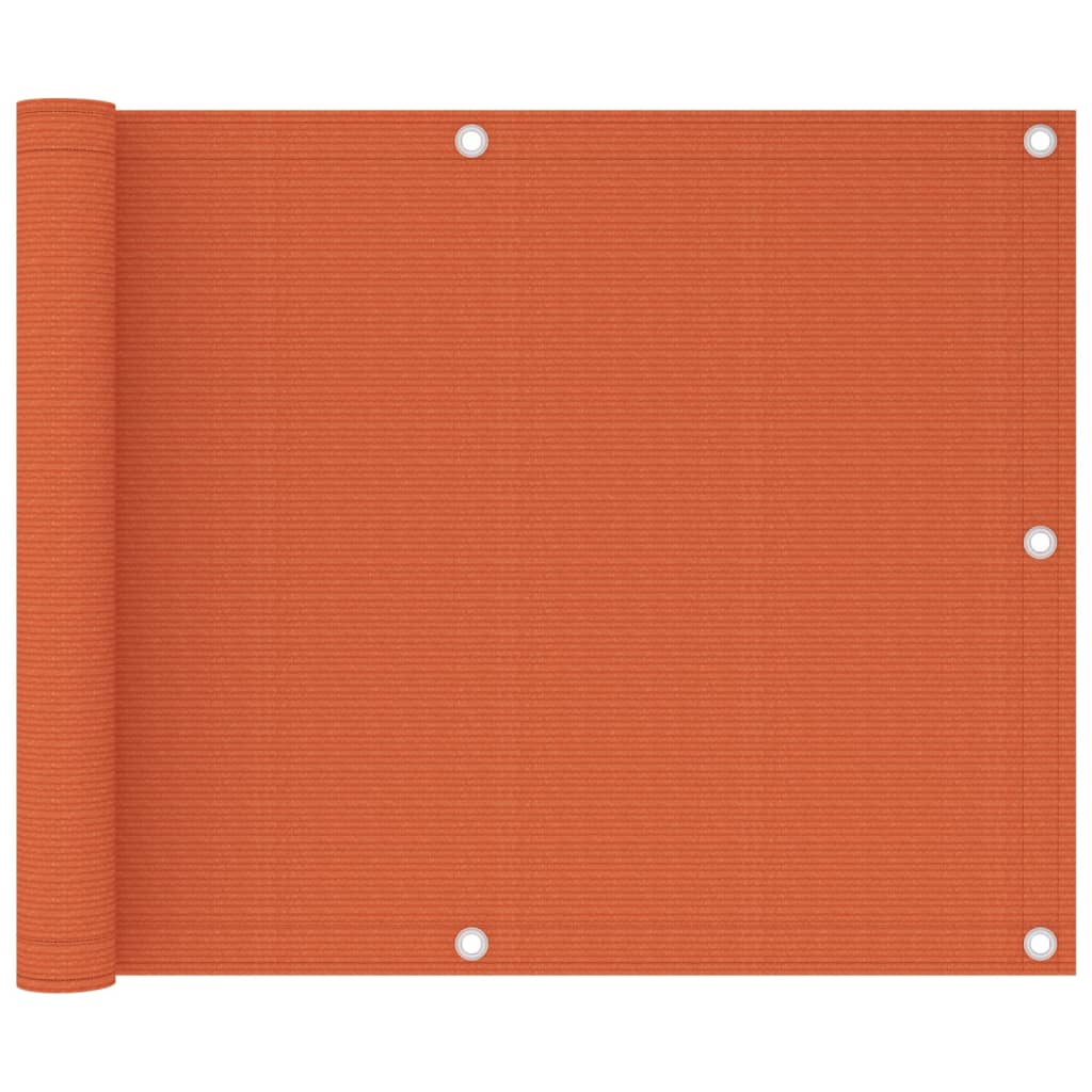 vidaXL Parvekkeen suoja oranssi 75x300 cm HDPE