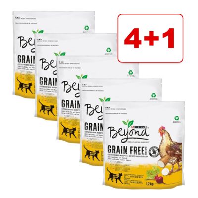 4 + 1 kaupan päälle! 5 x 1,2 kg Purina Beyond Grain Free - Chicken