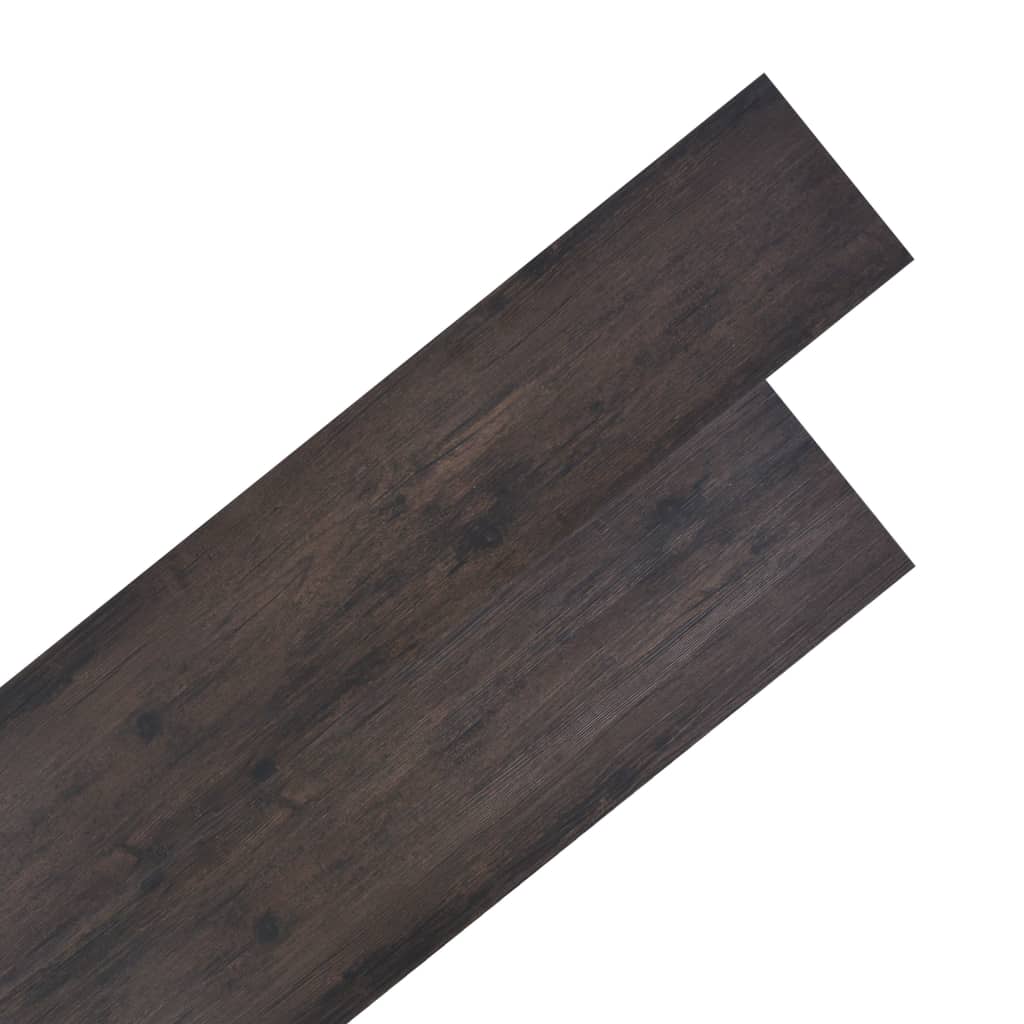 vidaXL PVC-lattialankut 5,26 m² 2 mm Tummanharmaa tammi