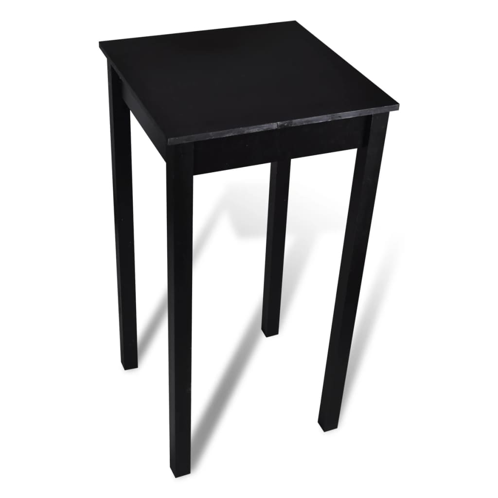 vidaXL Baaripöytä MDF Musta 55x55x107 cm