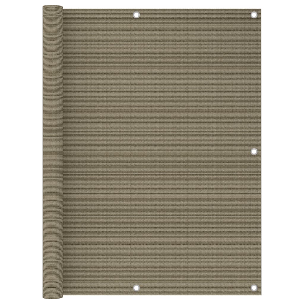 vidaXL Parvekkeen suoja harmaanruskea 120x300 cm HDPE