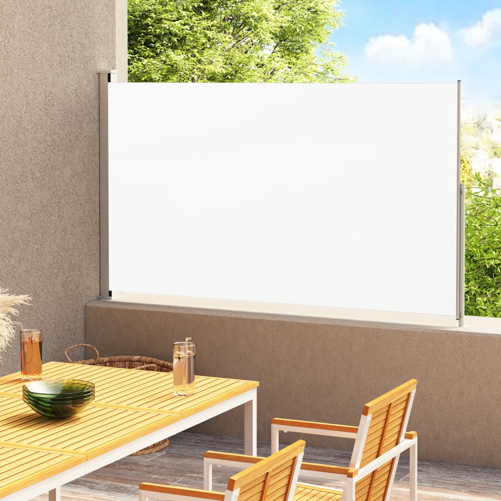 vidaXL Sisäänvedettävä terassin sivumarkiisi 220x300 cm kerma