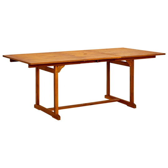 vidaXL Puutarharuokapöytä (150-200)x100x75 cm täysi akaasiapuu