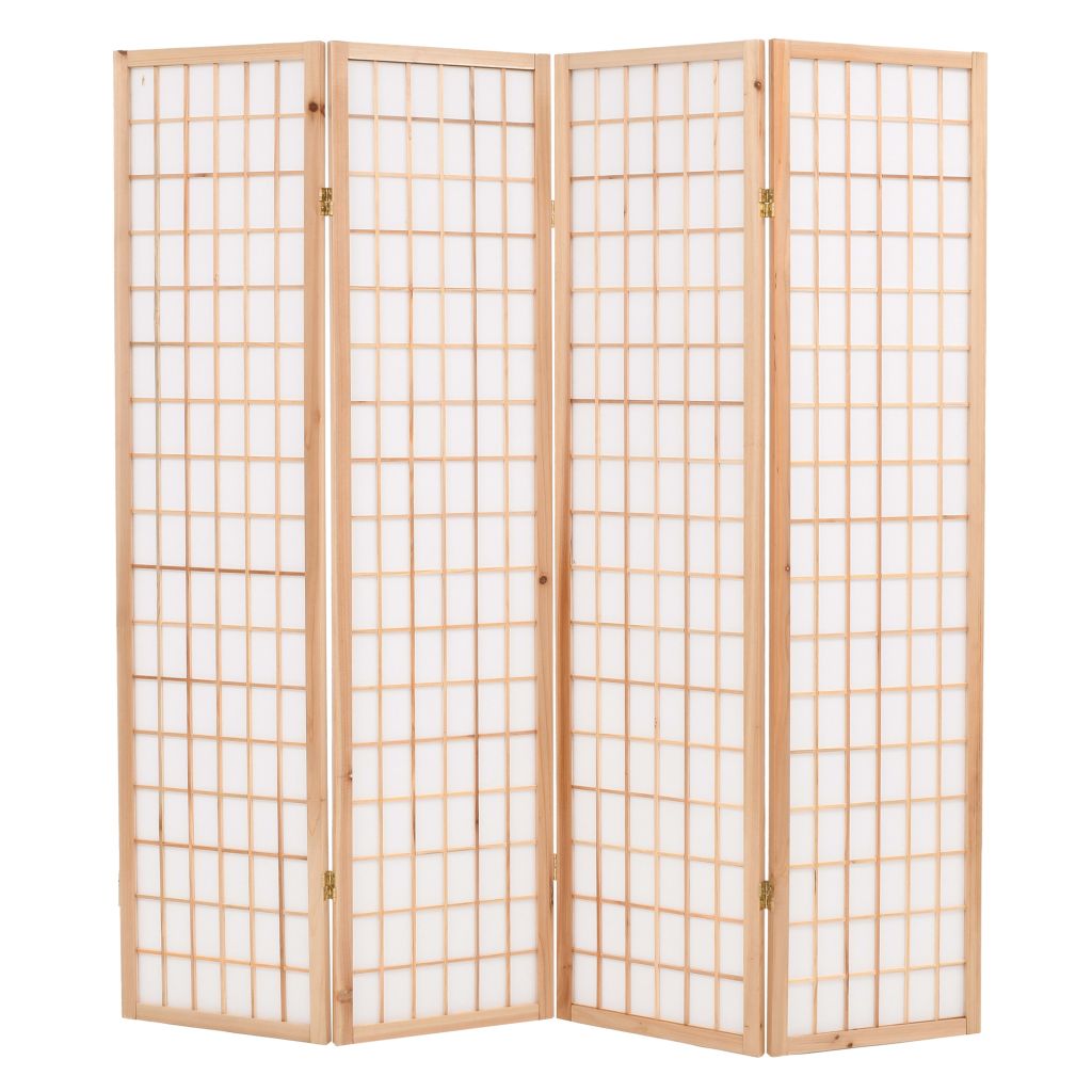 vidaXL Taitettava tilanjakaja 4 paneelia japanilaistyylinen 160x170cm
