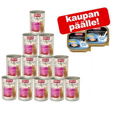 12 x 400 g Animonda Carny Adult + 2 x 100 g Adult Milkies kaupan päälle! - nauta & sydän