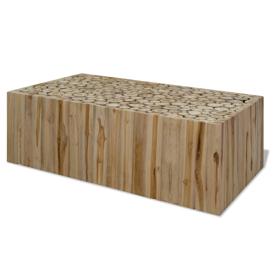 vidaXL Sohvapöytä 90x50x35 cm aito tiikki