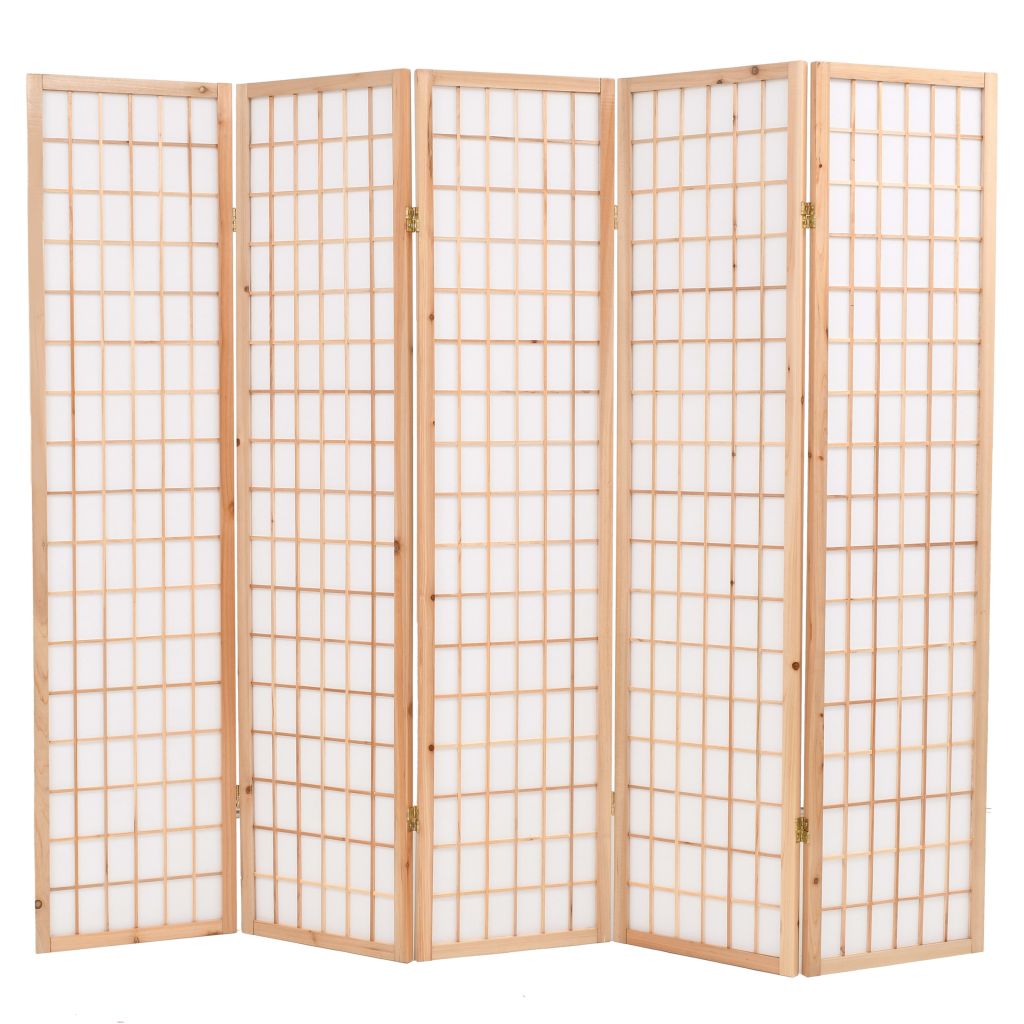 vidaXL Tilanjakaja 5 paneelia japanilaistyylinen 200x170cm