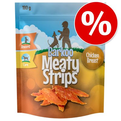 Barkoo Meaty Strips -koiranherkut kokeiluhintaan! kanasuikaleet - 180 g