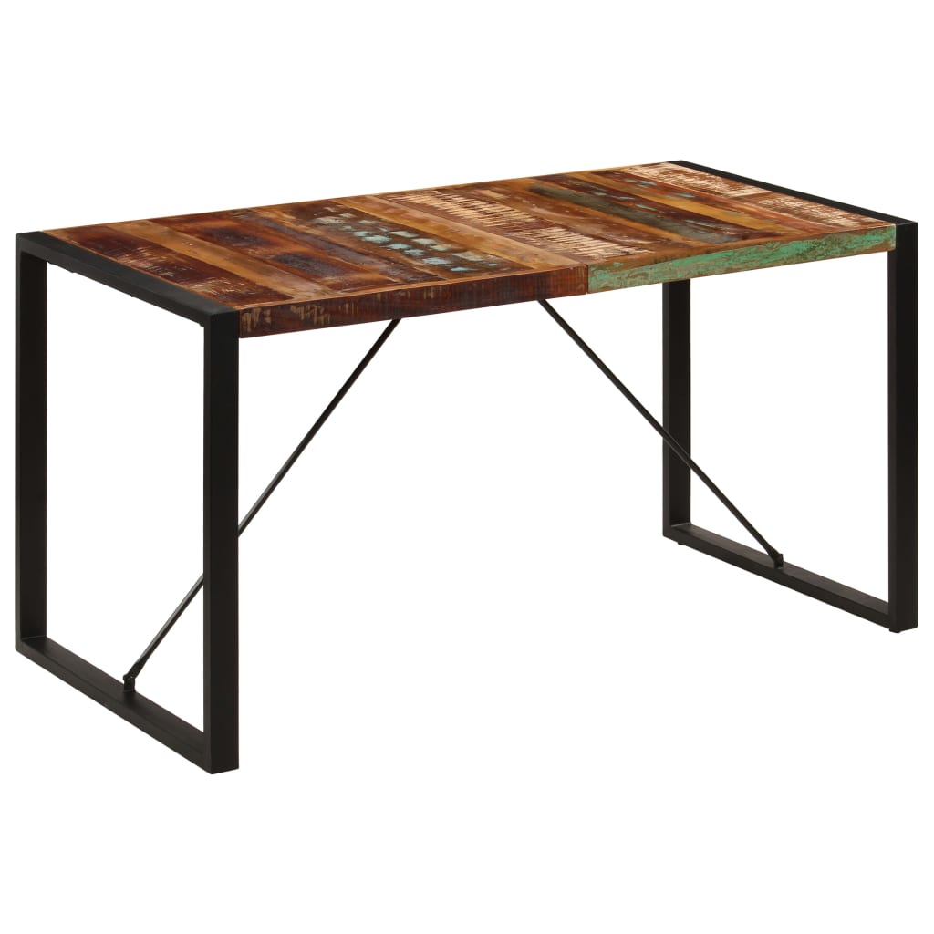 vidaXL Ruokapöytä 140x70x75 cm uusiokäytetty puu