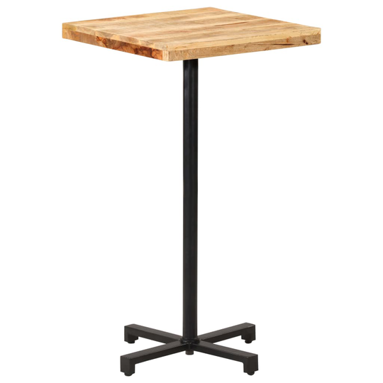 vidaXL Baaripöytä neliö 60x60x110 cm karkea mangopuu