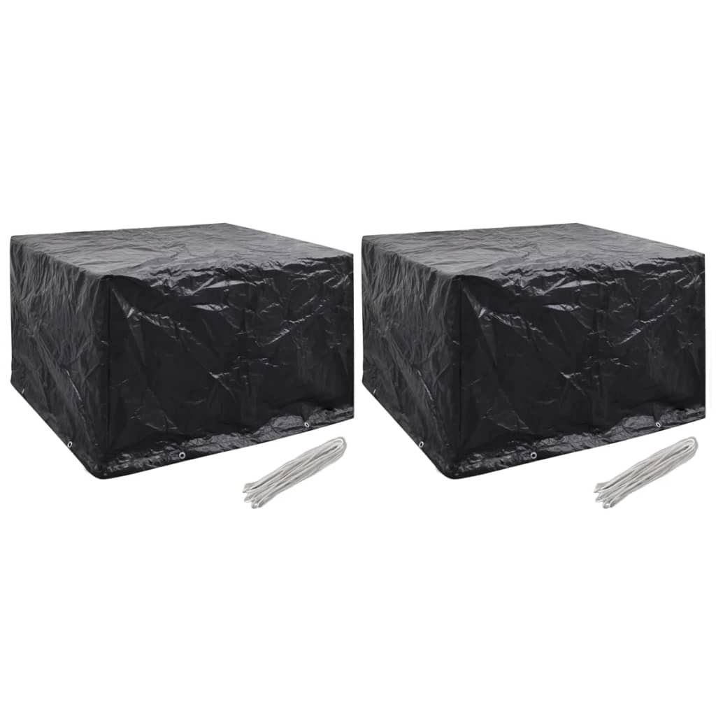 vidaXL Puutarhakalusteiden suojat 2 kpl 8 purjerengasta 135x135x90 cm