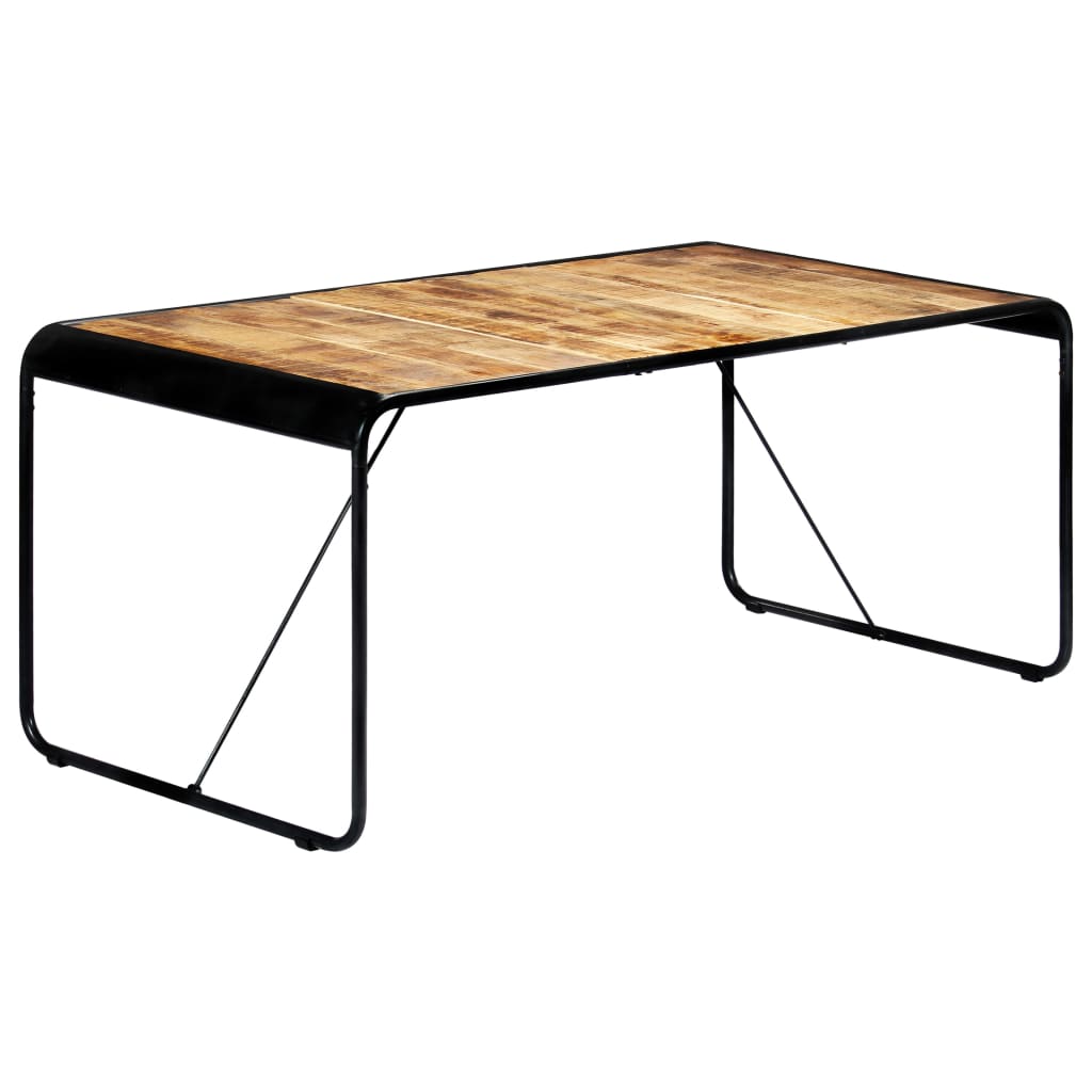 vidaXL Ruokapöytä 180x90x76 cm täysi karkea mangopuu