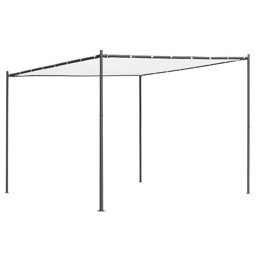 vidaXL Huvimaja tasakatolla 3x3x2,4 m valkoinen 180 g/m²