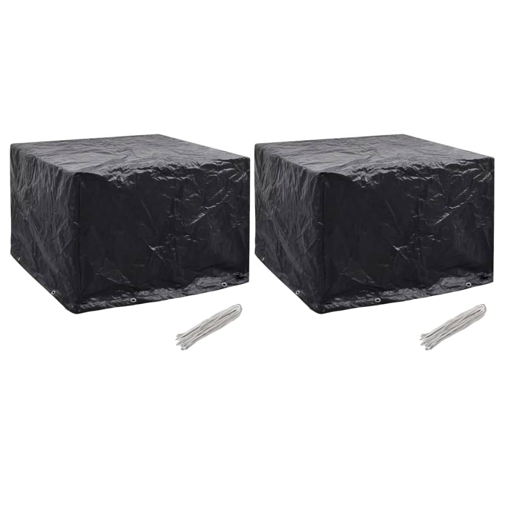 vidaXL Puutarhakalusteiden suojat 2 kpl 8 purjerengasta 122x112x98 cm
