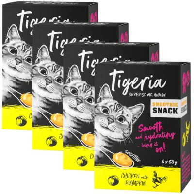 Tigeria Smoothie Snack -säästöpakkaus 24 x 50 g - kana & kurpitsa
