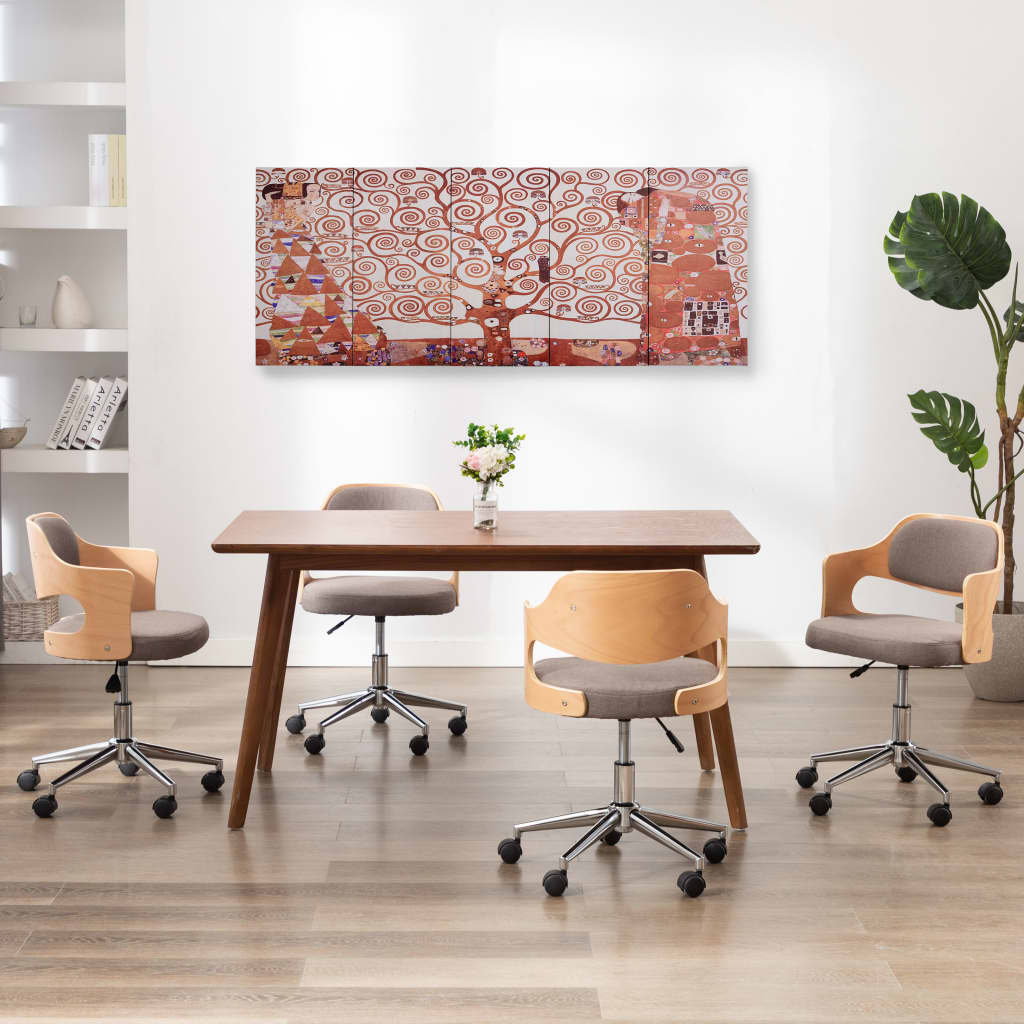 vidaXL Kanvaasitaulusarja puu keltainen 150 x 60 cm