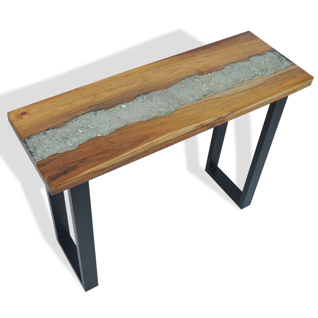 vidaXL Sivupöytä 100x35x75 cm Tiikki