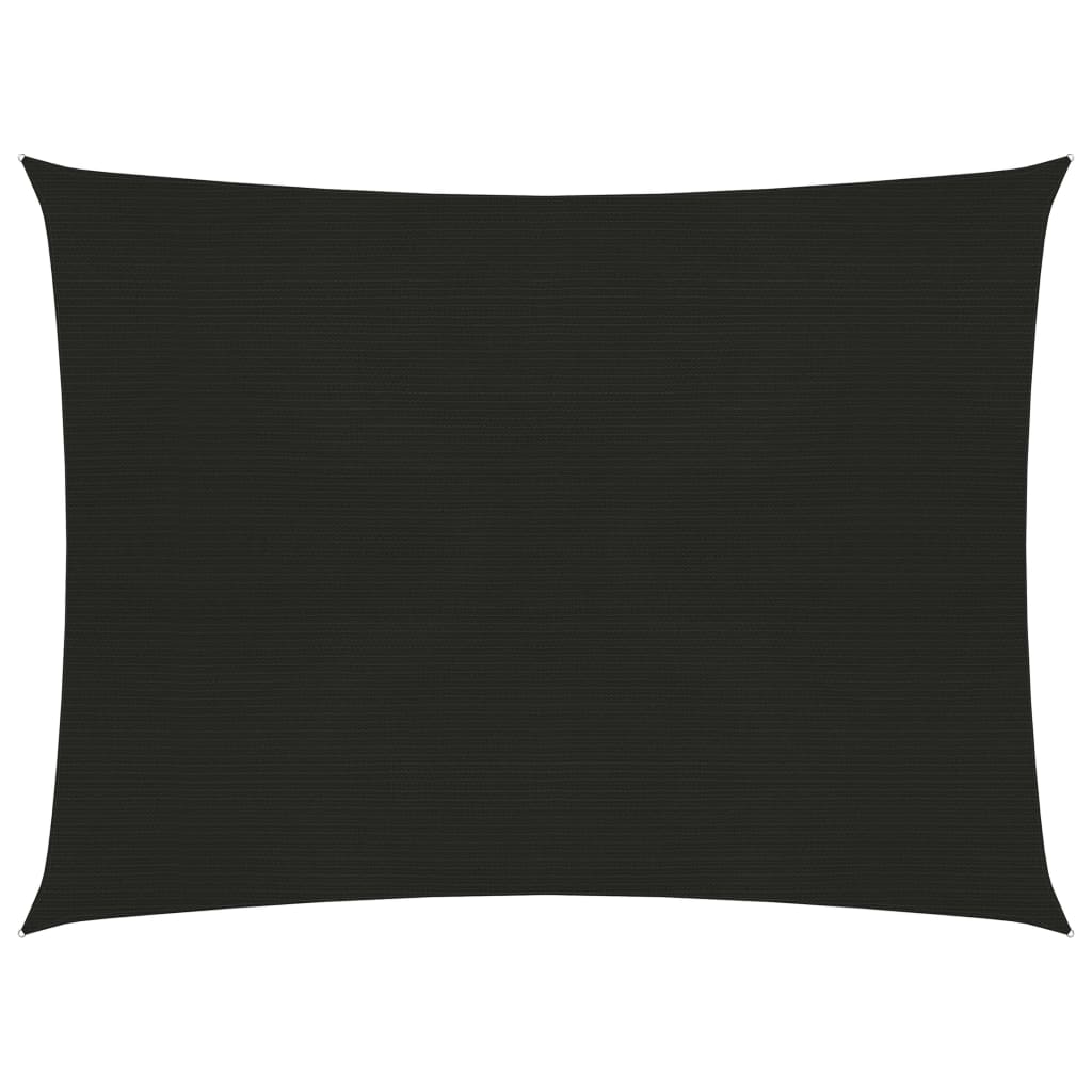 vidaXL Aurinkopurje 160 g/m² musta 3,5x4,5 m HDPE