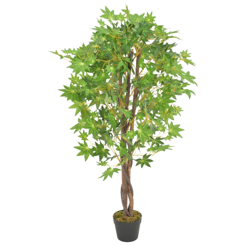 vidaXL Tekokasvi vaahtera ruukulla vihreä 120 cm