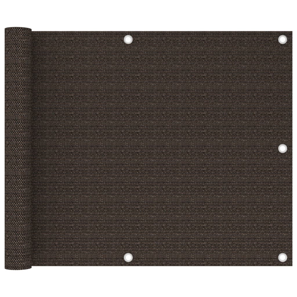 vidaXL Parvekkeen suoja ruskea 75x300 cm HDPE