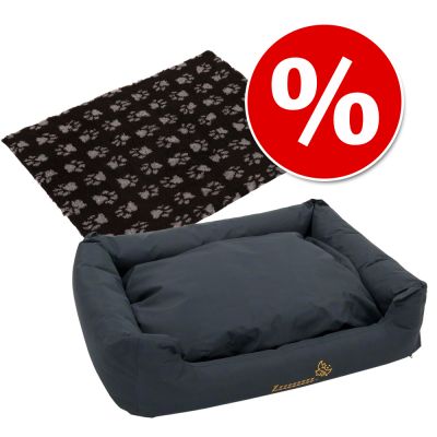 Sleepy Time -koiranpeti + Vetbed® Isobed SL Paw -koiranpeitto L: Sleepy Time -koiranpeti P 120 x L 95 x K 30 cm + Vetbed®-koiranpeitto P 150 x L 100 cm