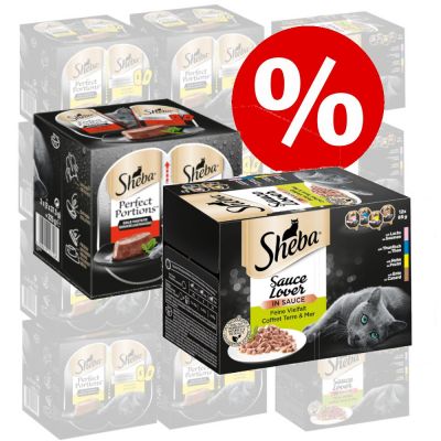 48 x 85 g Sheba-rasiat + 48 x 37,5 g Perfect Portions -nautaruokaa erikoishintaan! - Sauce Lover