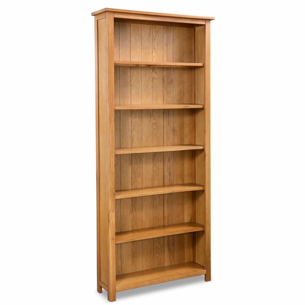 vidaXL Kirjahylly 6 tasoa 80x22,5x180 cm täystammi
