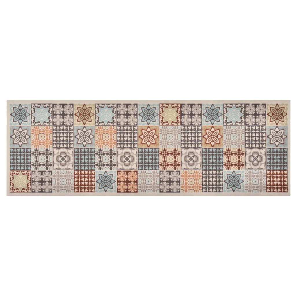 vidaXL Keittiön pestävä lattiamatto mosaiikki väri 60x300 cm