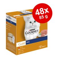 Gourmet Gold -lajitelma 48 x 85 g - Melting Heart -lajitelma (tonnikala, kana, lohi, nauta)