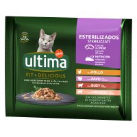 Ultima Cat Sterilized 48 x 85 g - nauta ja tonnikala