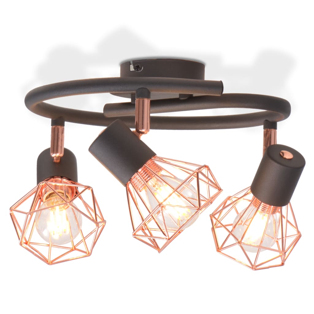 vidaXL Kattovalaisin 3:lla LED-kuitupolttimolla 12 W
