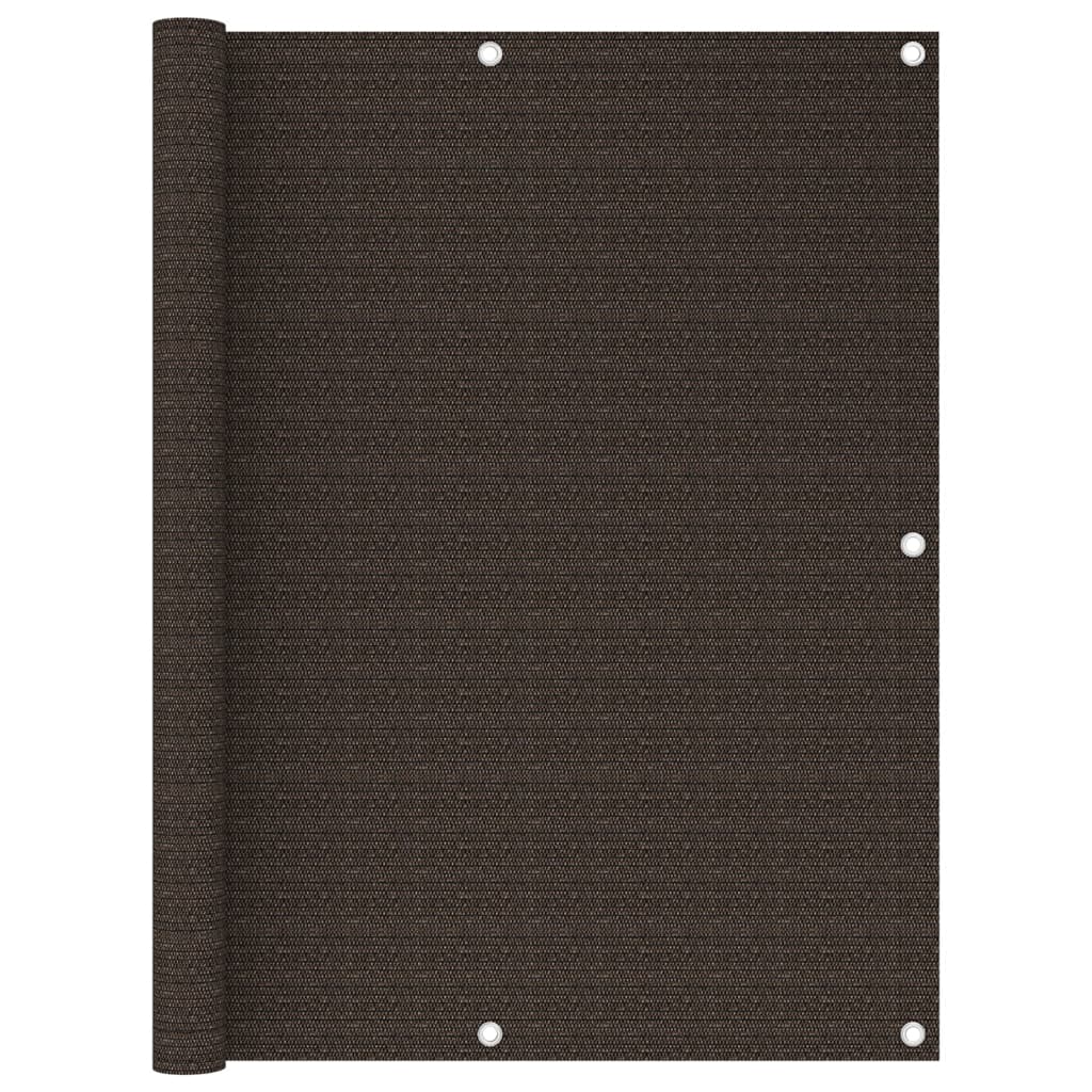 vidaXL Parvekkeen suoja ruskea 120x300 cm HDPE