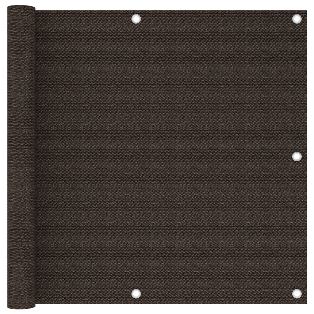 vidaXL Parvekkeen suoja ruskea 90x400 cm HDPE
