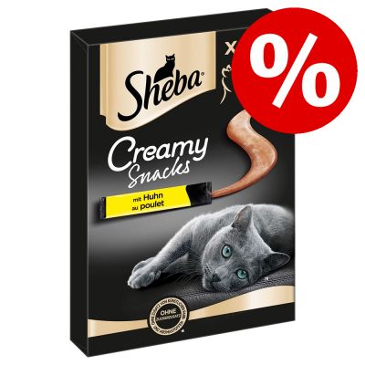 Sheba Creamy Snacks -kissanherkut tarjoushintaan - 25 % - lajitelma (18 x 12 g)