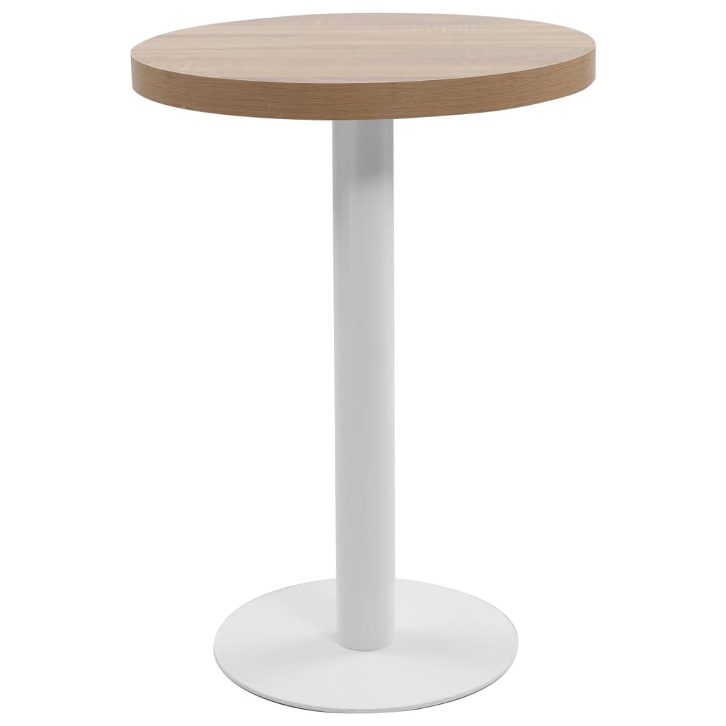 vidaXL Bistropöytä vaaleanruskea 60 cm MDF