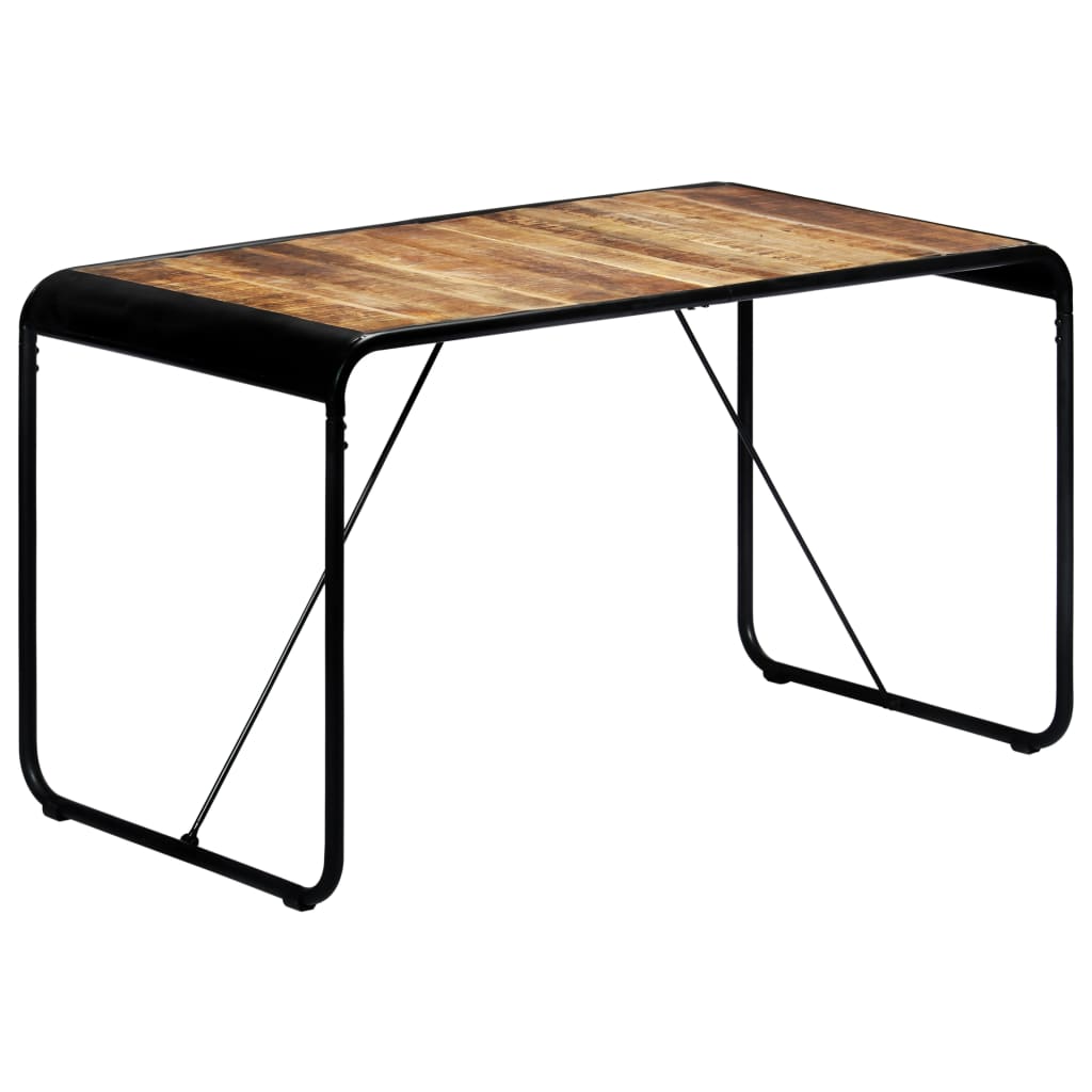 vidaXL Ruokapöytä 140x70x76 cm täysi karkea mangopuu