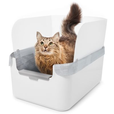 Modkat Tray -kissanvessa - oheen: hiekkaroskapussit 3 kpl (koukuilla vanhaan malliin, ei sis.vessaa)