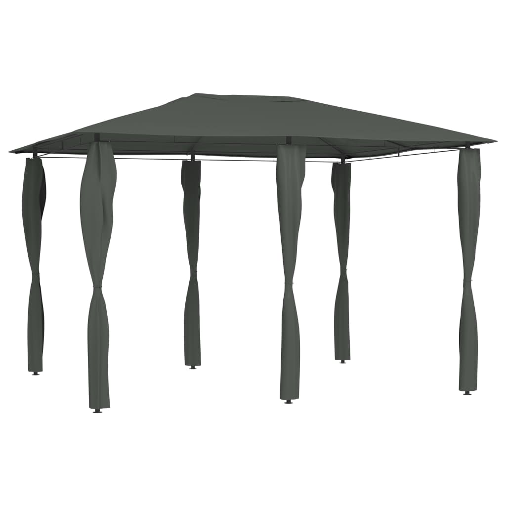 vidaXL Huvimaja sivuseinillä 3x4x2,6 m antrasiitti 160 g/m²