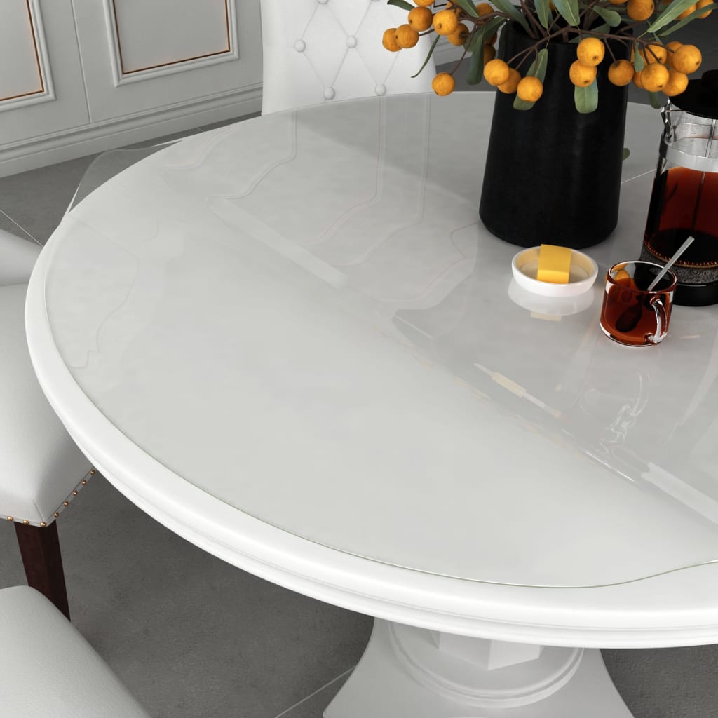 vidaXL Pöytäsuoja läpikuultava Ø 120 cm 2 mm PVC