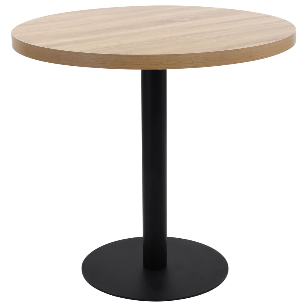 vidaXL Bistropöytä vaaleanruskea 80 cm MDF