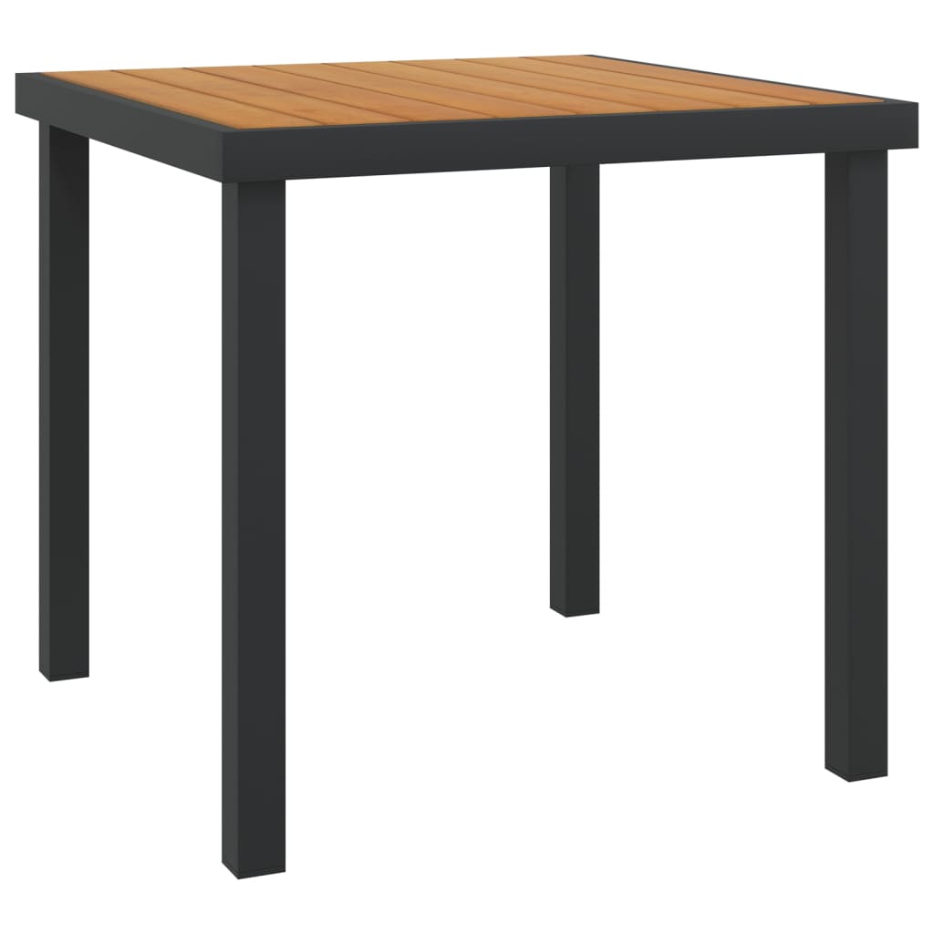 vidaXL Puutarhapöytä ruskea 78,5x78,5x74 cm alumiini ja WPC