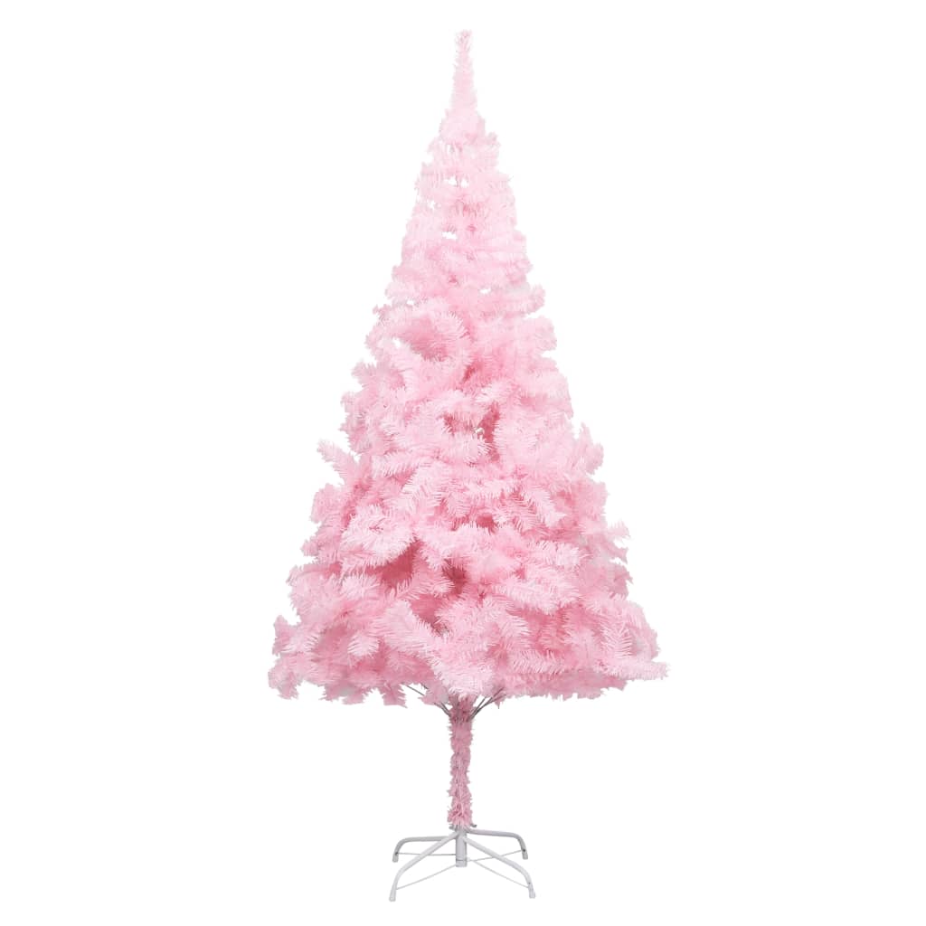 vidaXL Tekojoulukuusi jalustalla pinkki 210 cm PVC