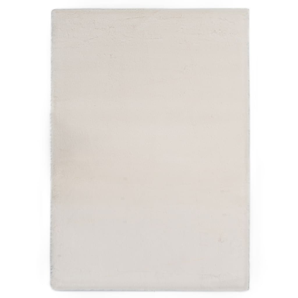 vidaXL Matto 140x200 cm jäniksen tekonahka kerma