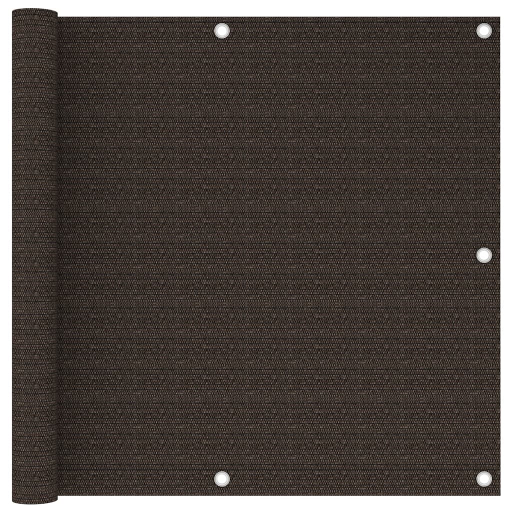 vidaXL Parvekkeen suoja ruskea 90x300 cm HDPE