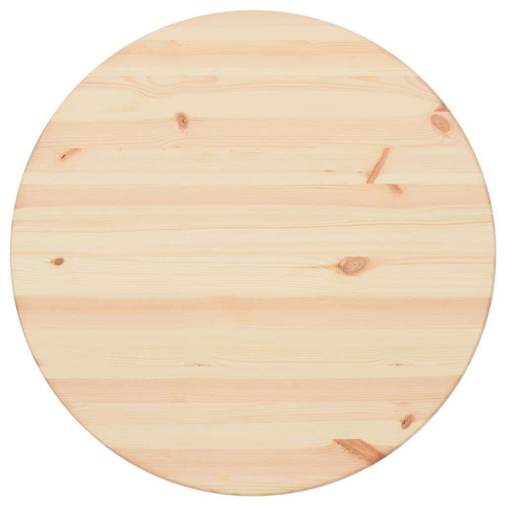 vidaXL Pöytälevy luonnollinen mänty pyöreä 25 mm 80 cm