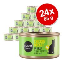 Cosma Original hyytelössä -säästöpakkaus 24 x 85 g - kananrinta